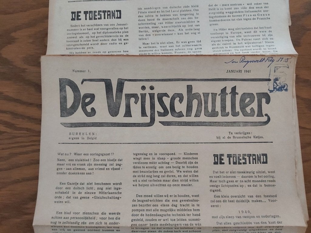 Weerstand Verzet Résistance Brussel PA Femme Partizaan BNB, Verzamelen, Ophalen of Verzenden