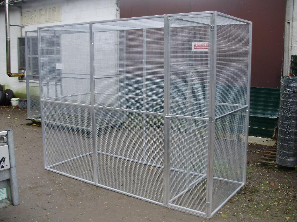 nieuwe Aluminium Volière met inkom sas 1m x 2,5 meter x 2 m, Dieren en Toebehoren, Vogels | Hokken en Kooien, Nieuw, Volière, Aluminium