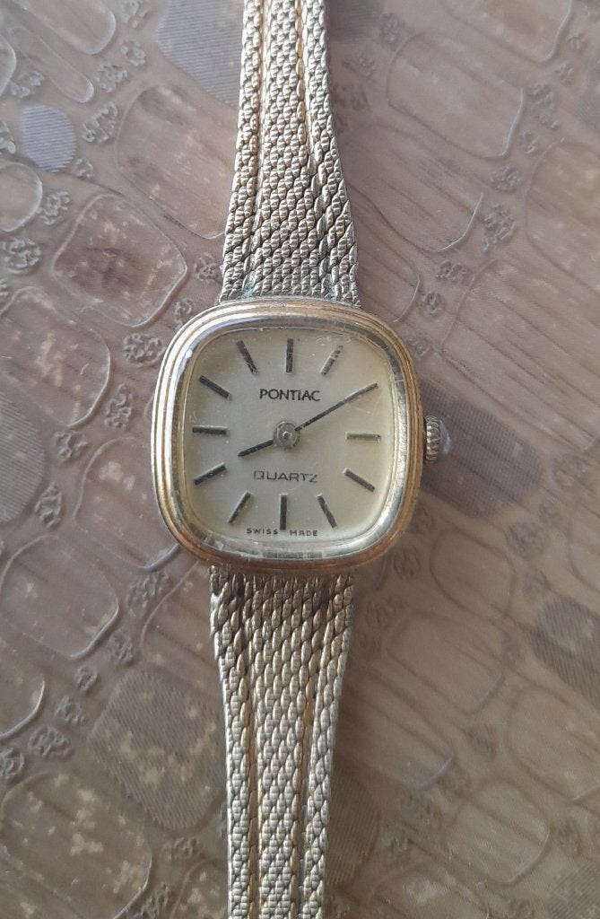 Montre vintage femme PONTIAC quartz swiss made, Enlèvement ou Envoi