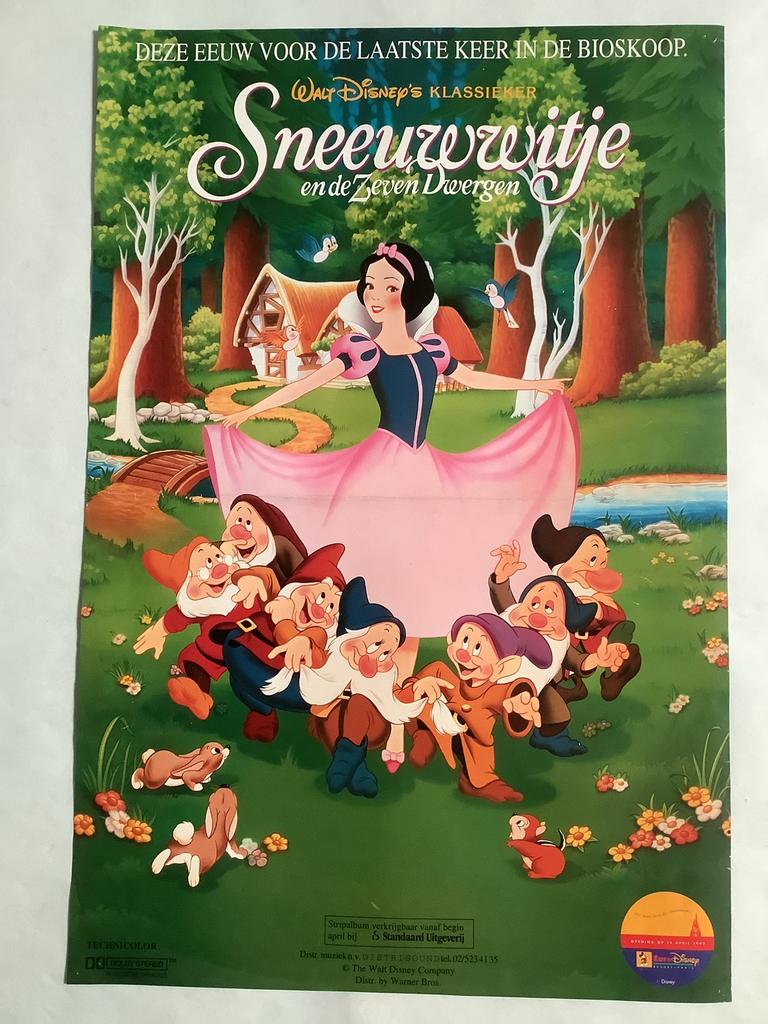 SNEEUWWITJE    filmposter   40-60 cm   Used, Verzamelen, Ophalen of Verzenden