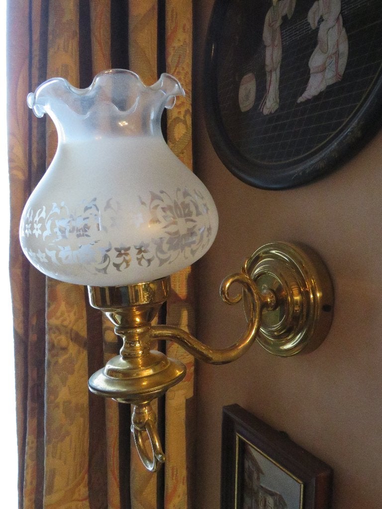 Muurlamp / wandlamp, Huis en Inrichting, Lampen | Wandlampen, Ophalen, Glas