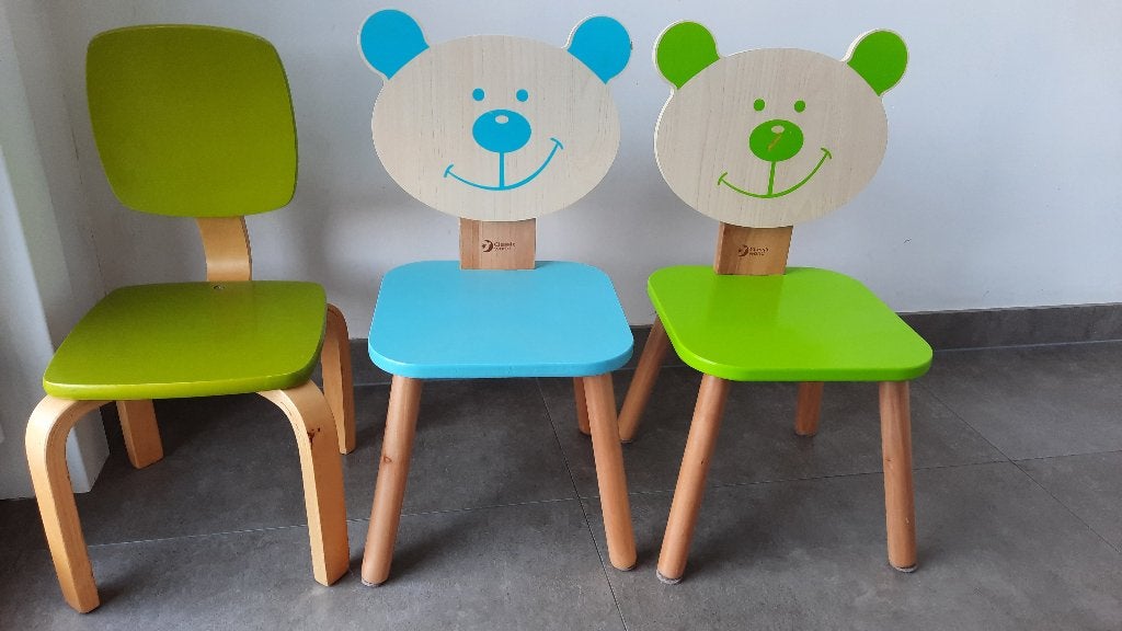 Houten kinderstoeltjes, Kinderen en Baby's, Ophalen, Gebruikt, Tafel(s) en Stoel(en)