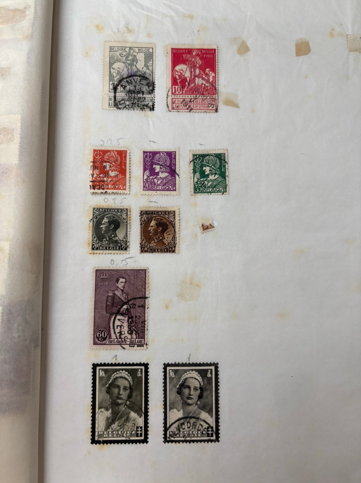 Oude Belgische postzegels, Ophalen of Verzenden, Gestempeld