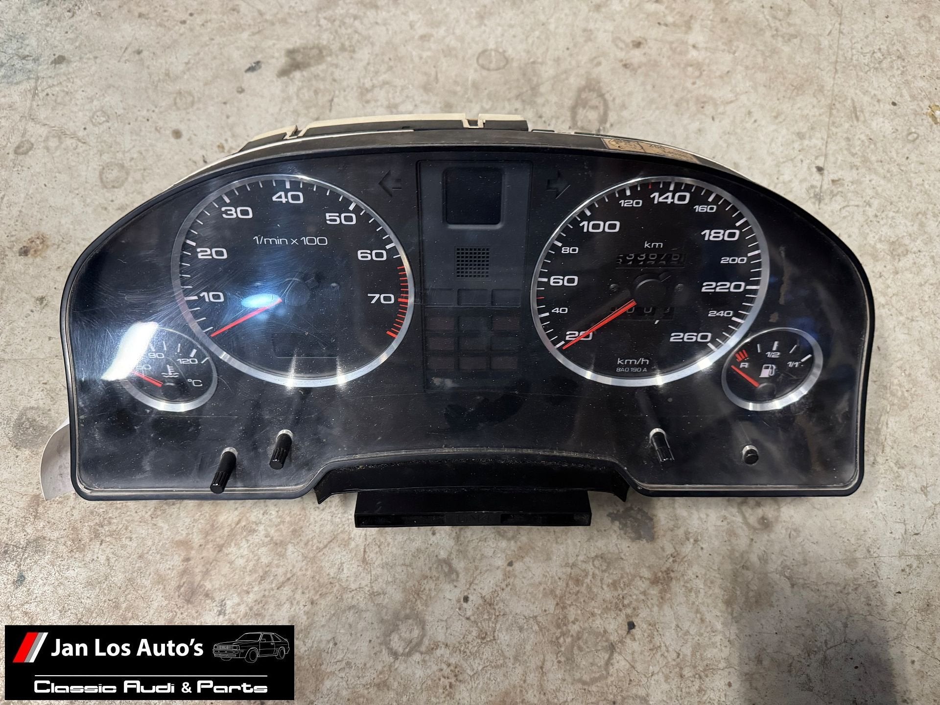 Audi 80 B4 Cabrio Coupe instrumentenpaneel 2.3E tellerklok, Autos : Pièces & Accessoires, -, Origine de la pièce connue, Audi