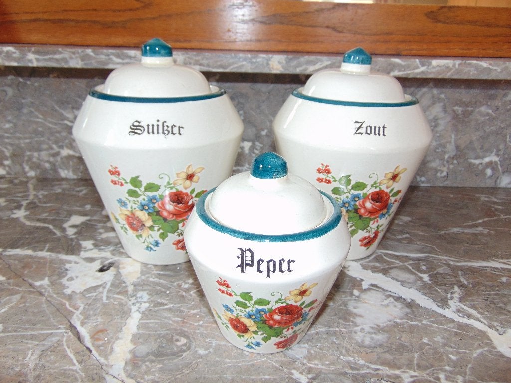 Brocante voorraadpotten in zeer goede staat, Enlèvement ou Envoi