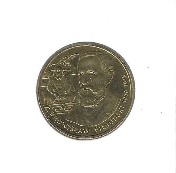 Polen, 2 Zlote 2008, Bronislaw Pilsudski., Timbres & Monnaies, Monnaies | Europe | Monnaies non-euro, Enlèvement ou Envoi, Pologne