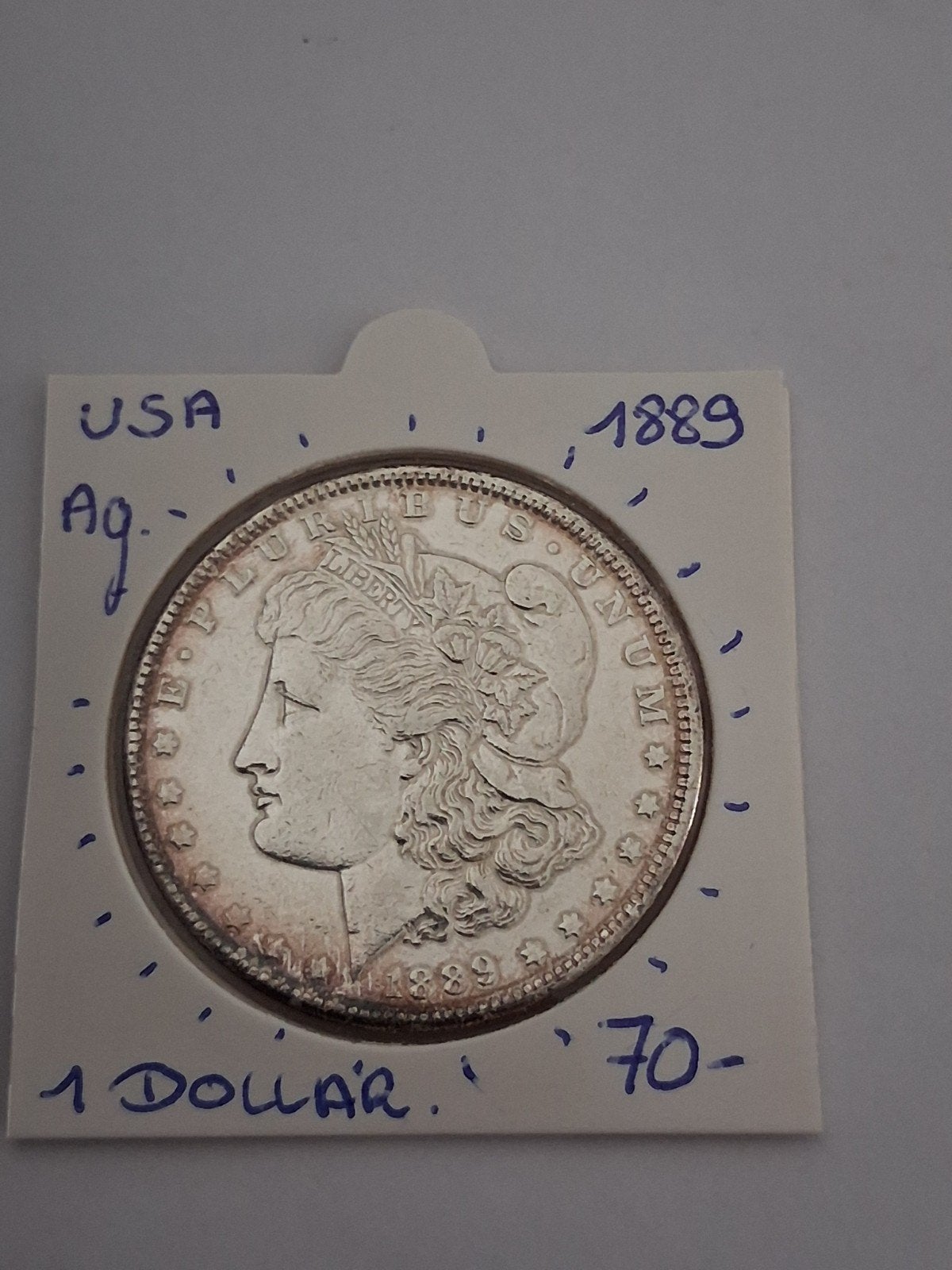 USA 1 Dollar 1889 AG, Postzegels en Munten, Ophalen of Verzenden