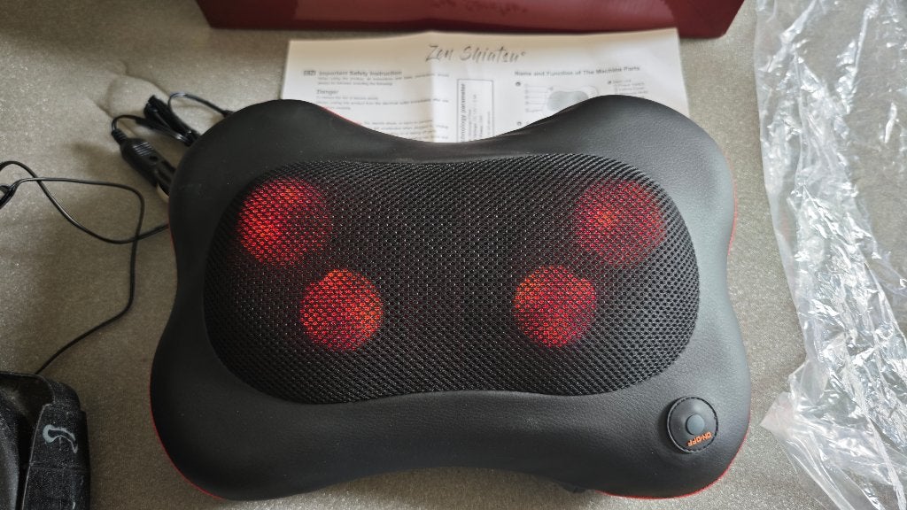 Nouveau coussin de massage chauffant Shiatsu, Sports & Fitness, Enlèvement ou Envoi, Neuf, Appareil