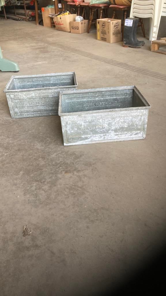 Galva opbergboxen/ bloembakken met handvaten, Doe-het-zelf en Bouw, Ophalen, Gebruikt