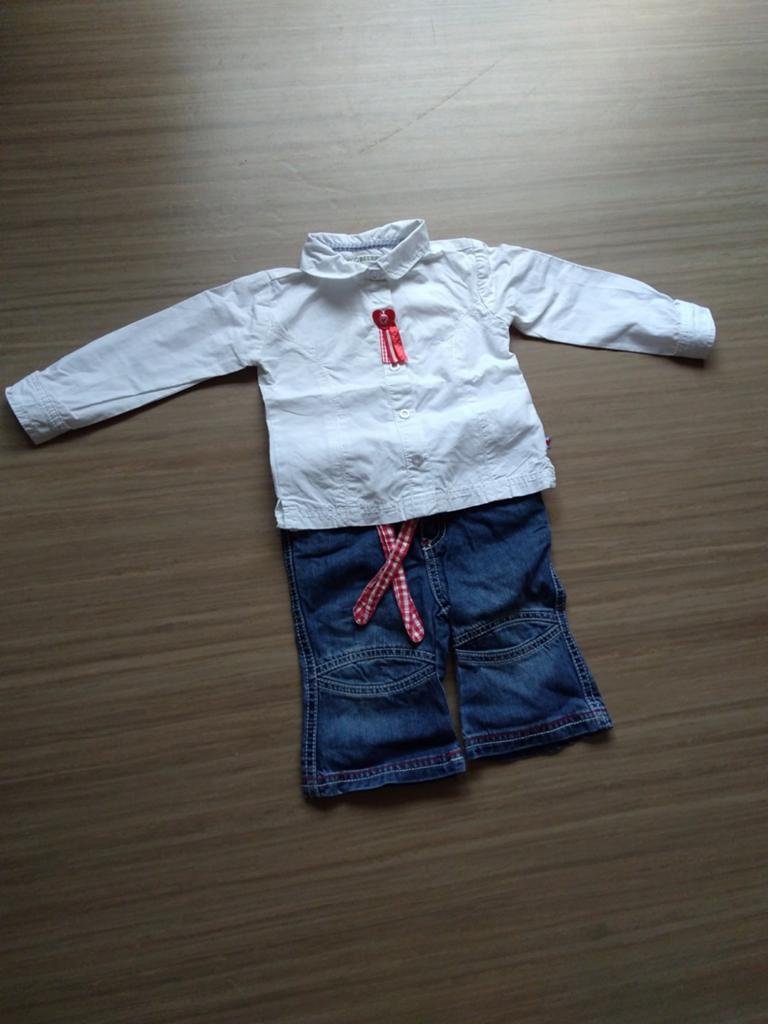 Gratis jeans + blouse maat 74, Kinderen en Baby's, Babykleding | Maat 74, Ophalen