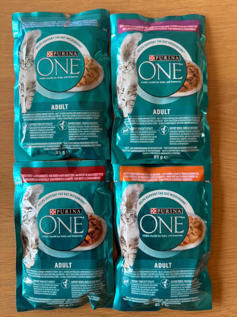 Purina One pour chats 150x (poisson, bœuf, poulet et agneau), Animaux & Accessoires, Enlèvement, Chat