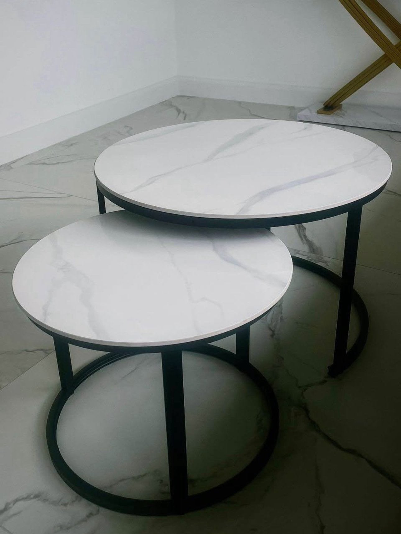 NIEUW 2 salontafel keramiek in de doos ., Huis en Inrichting, Tafels | Salontafels, Ophalen, Nieuw, 50 tot 75 cm