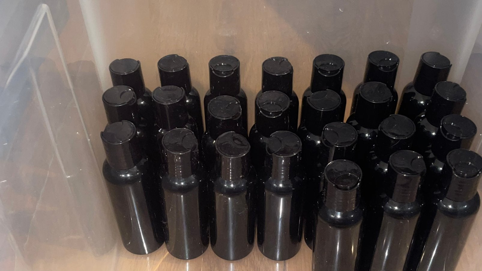 zwarte plastic flacons, Antiek en Kunst, Ophalen