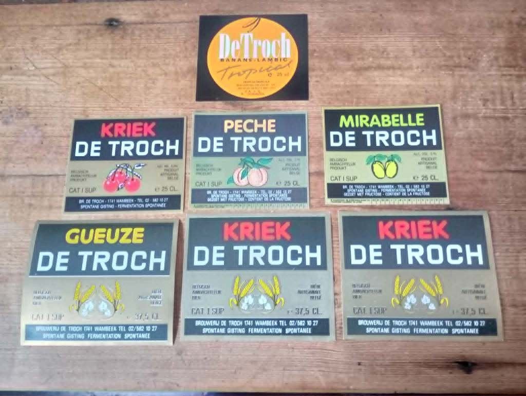 Brasserie bière lot d'étiquettes De Troch, Enlèvement ou Envoi, Comme neuf, Autres types, Autres marques