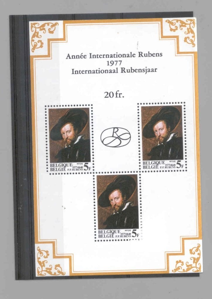 België 1977 Blok Internationaal Rubens Jaar **, Postzegels en Munten, Verzenden, Orginele gom, Kunst, Postfris