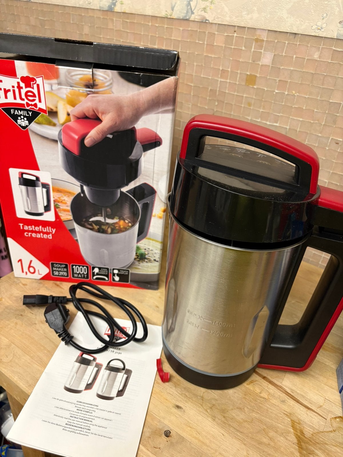 Machine à soupe Fritel SB 2970 - 1,6 L (nouveau), Electroménager, Enlèvement, Neuf, Mélangeur de soupe