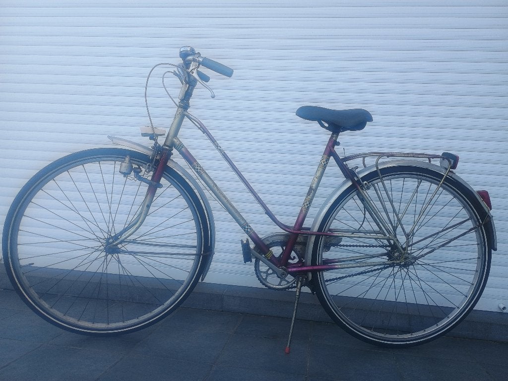 Girardengo vintage paarse damesfiets, Fietsen en Brommers, Velgrem, 50 tot 53 cm, Ophalen, Overige merken