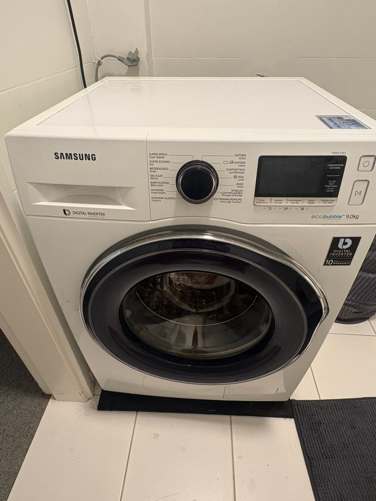 Samsung wasmachine 9 kg, zeer goede staat, Elektronische apparatuur, Wasmachines, 8 tot 10 kg, Ophalen, Refurbished, 85 tot 90 cm