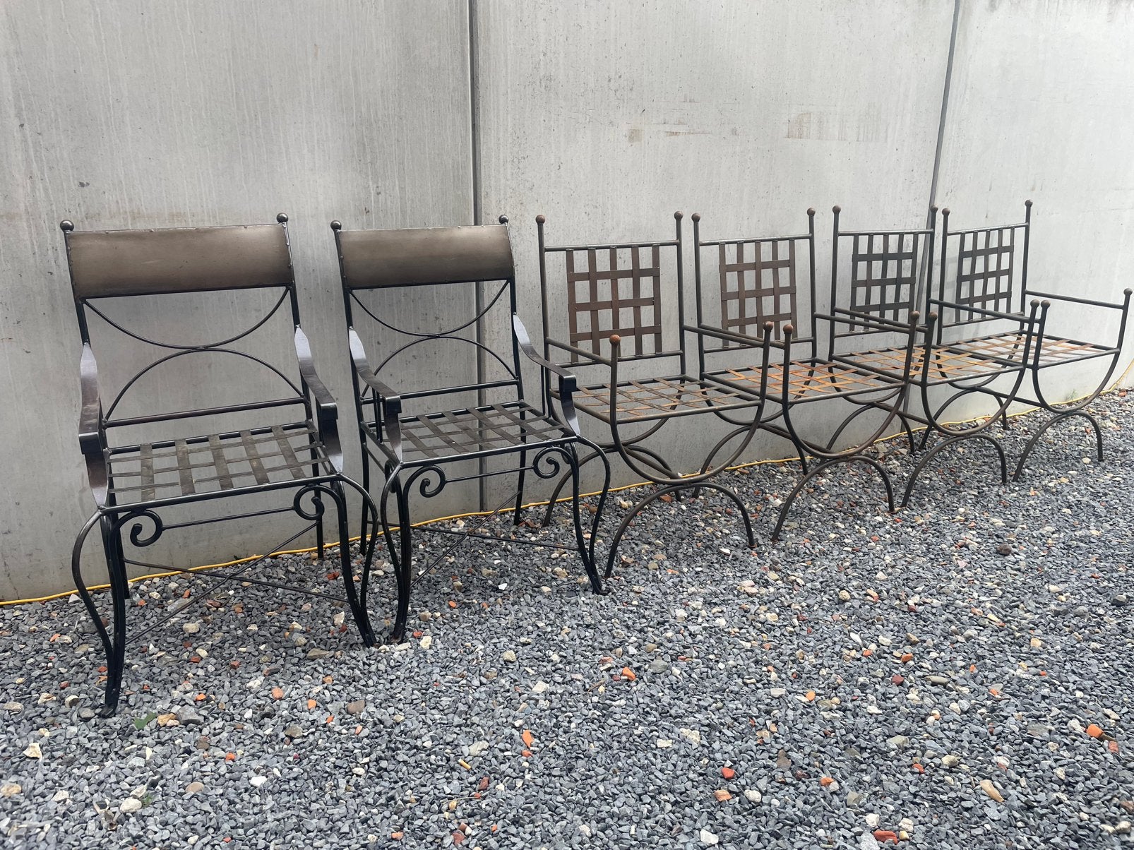 ijzeren tuinstoelen, Ophalen, Gebruikt