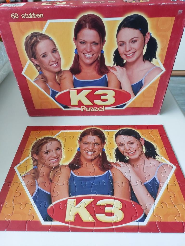 Puzzel van de originele K3. Met Kathleen, Karen en Kristel., Ophalen