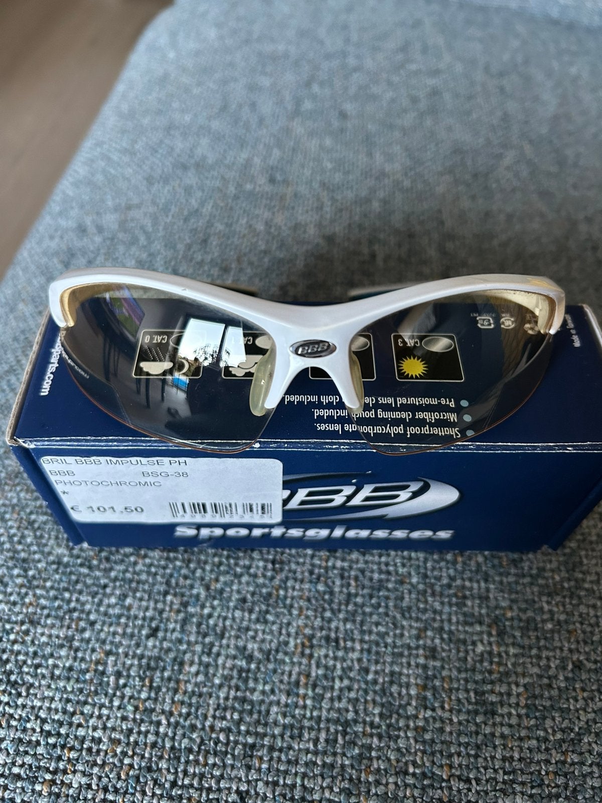 Fietsbril BBB, met Photochromic lenzen, Cat. 1/2/3, Ophalen of Verzenden, Zo goed als nieuw, Zonnebril