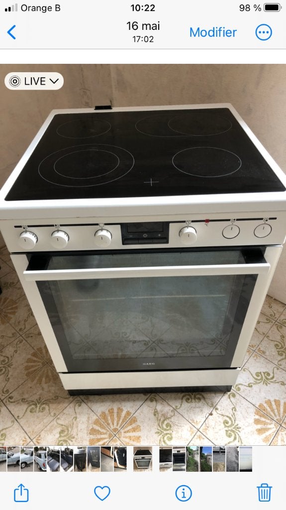 Cuisinière vitrocéramique, Electroménager, Cuisinières, Enlèvement