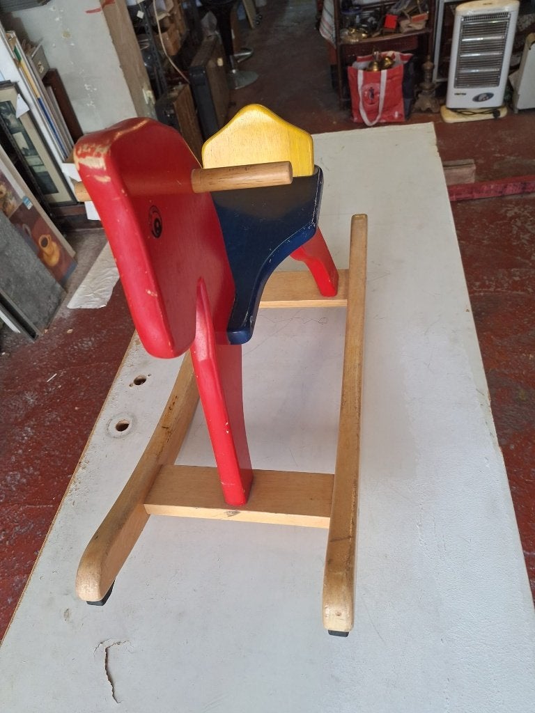 cheval à bascule en bois vintage, Enlèvement ou Envoi, Utilisé