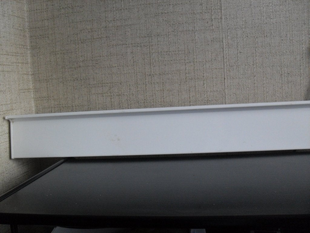 gordijn- of storekast in witte pvc 1,1 meter 2 rails, Ophalen, Zo goed als nieuw