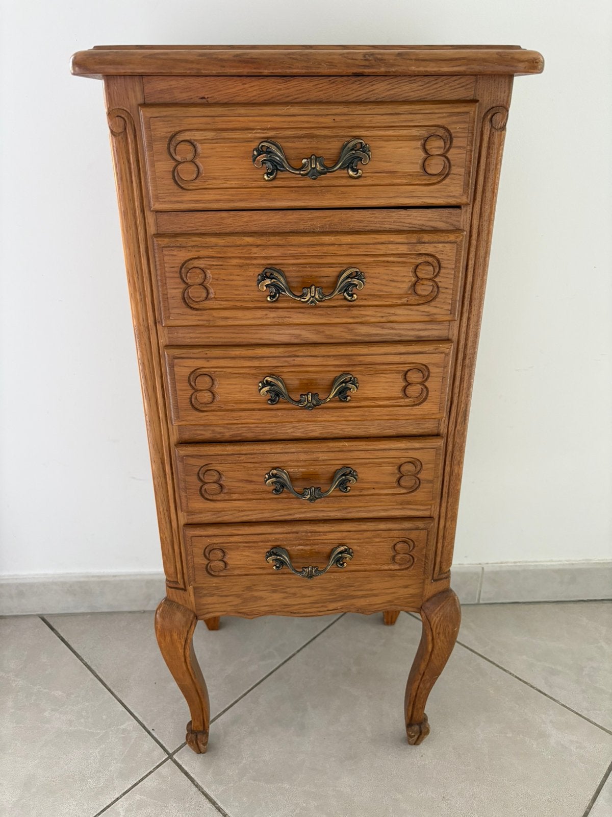 Vintage kastje met 5 laden, Ophalen, Minder dan 50 cm, 5 laden of meer, Zo goed als nieuw