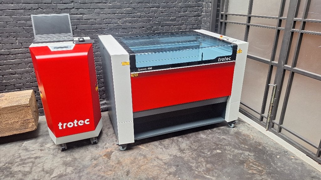 TROTEC - SPEEDY 400 LASERMACHINE + ATMOS + ROTARY ALS NIEUW, Ophalen