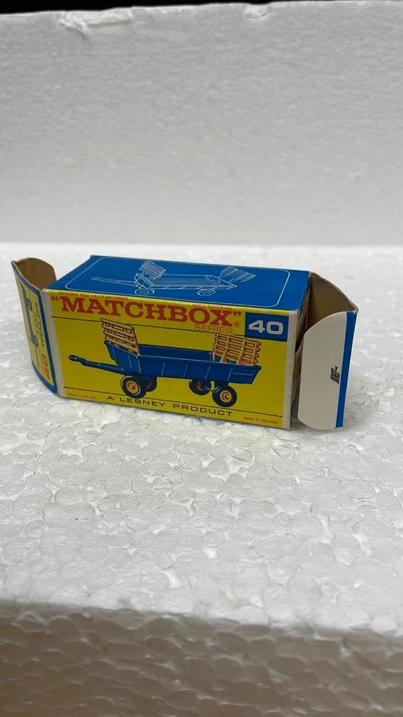 Matchbox 40 Hay Trailer doosje, Ophalen of Verzenden, Zo goed als nieuw, Matchbox