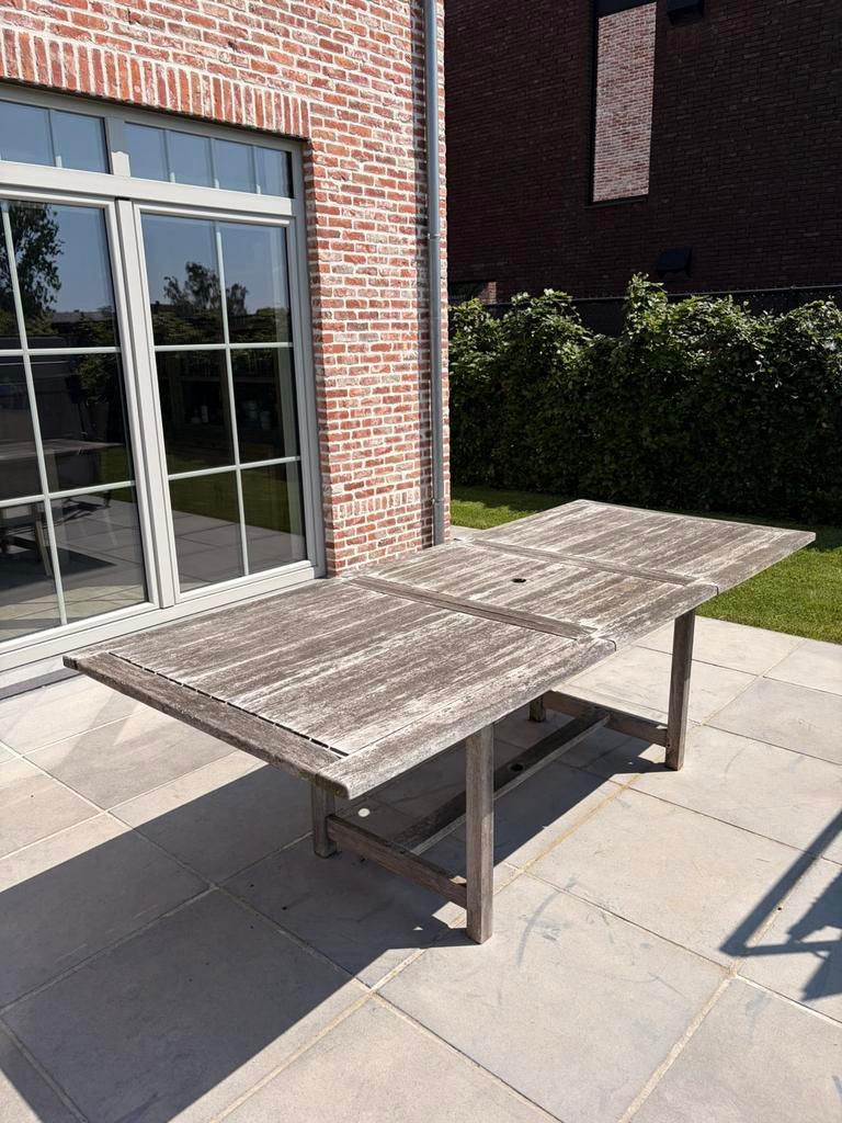 Gratis tuintafel, Jardin & Terrasse, Tables de pique-nique, Enlèvement, Utilisé, Rectangulaire, Bois