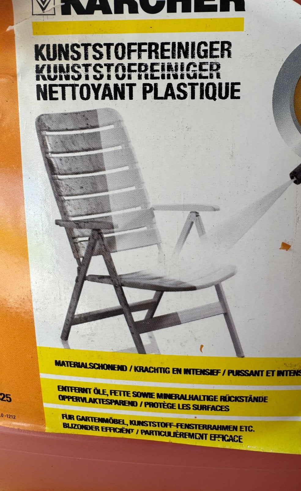 Nieuwe Kärcher Kunststofreiniger 5L (ongeopend) – Origineel, Jardin & Terrasse, Chaises de jardin, Neuf, Synthétique, Enlèvement ou Envoi