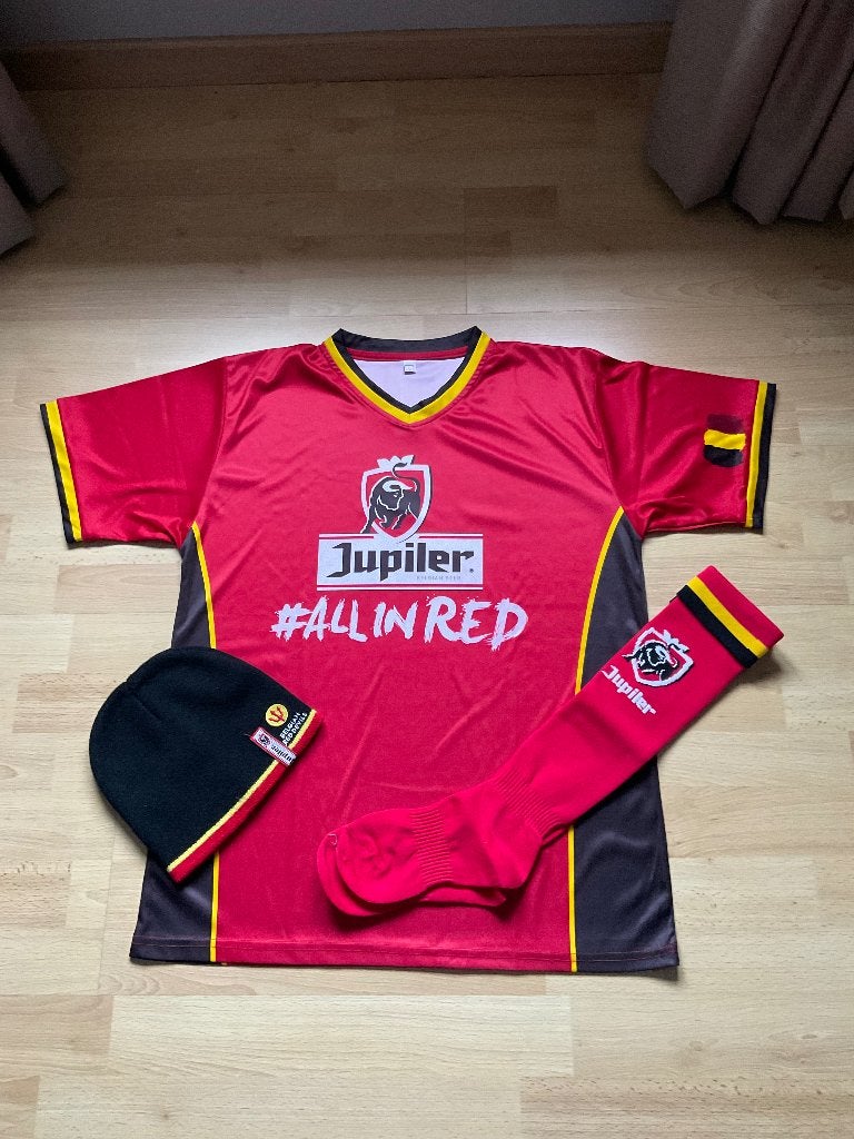 Rode duivels shirt, muts en kousen jupiler, Ophalen of Verzenden, Nieuw, Kleding, Jupiler