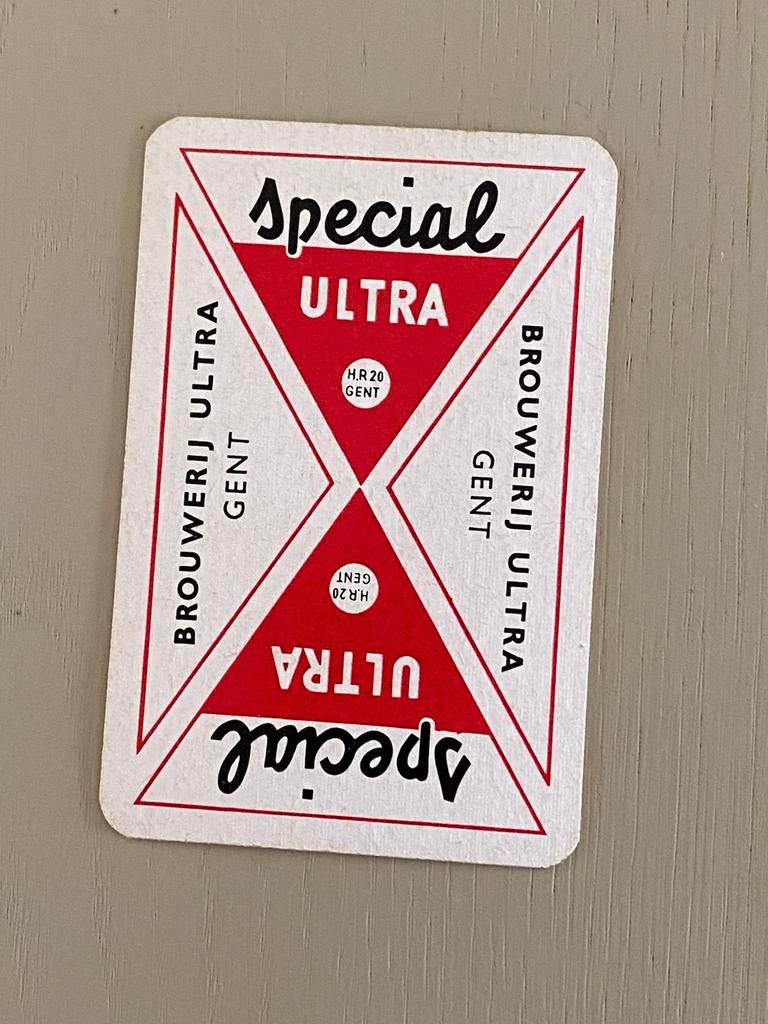 Oude speelkaart brouwerij ULTRA te GENT, Ophalen of Verzenden, Zo goed als nieuw, Speelkaart(en)