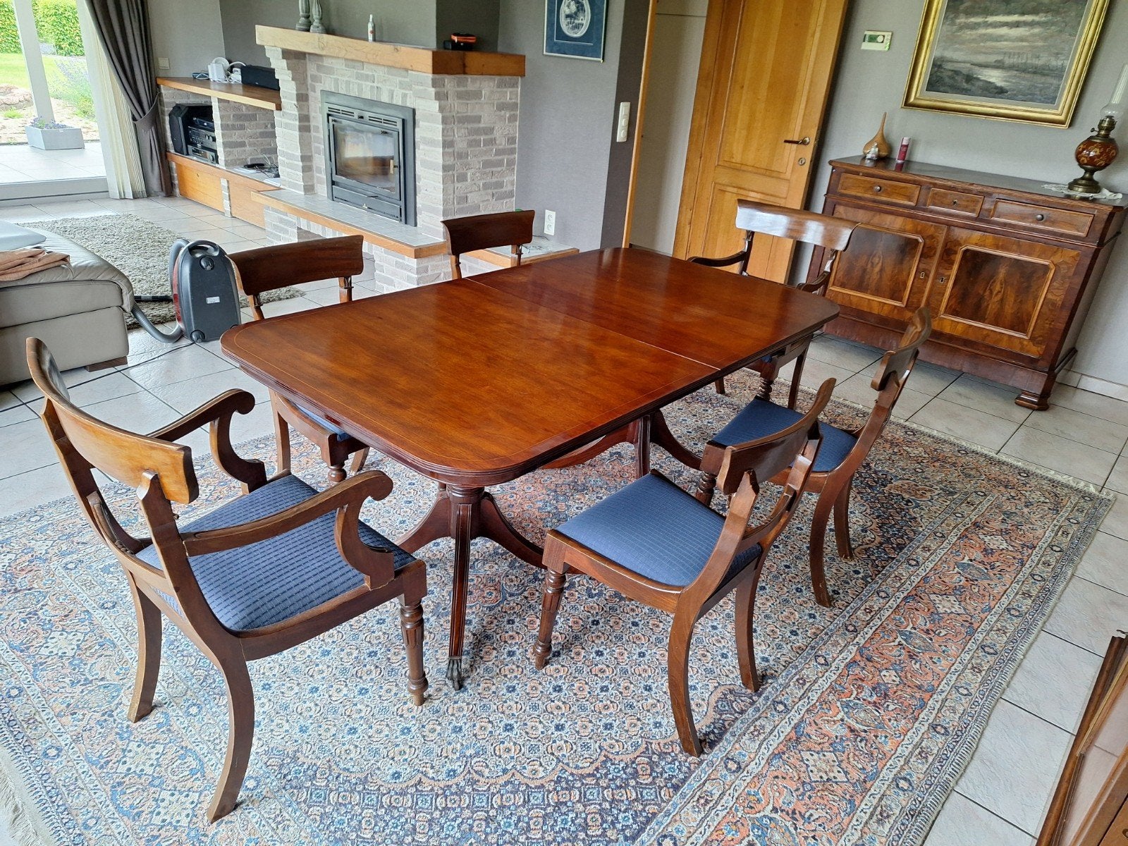 Antieke Regency mahonie eettafel, 190 tot 280 cm, Ophalen