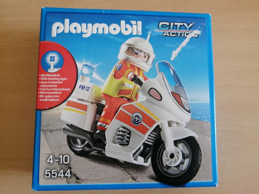 NOUVEAU PLAYMOBIL 5544 Sauveteur avec Moto, Enlèvement ou Envoi, Neuf, Ensemble complet