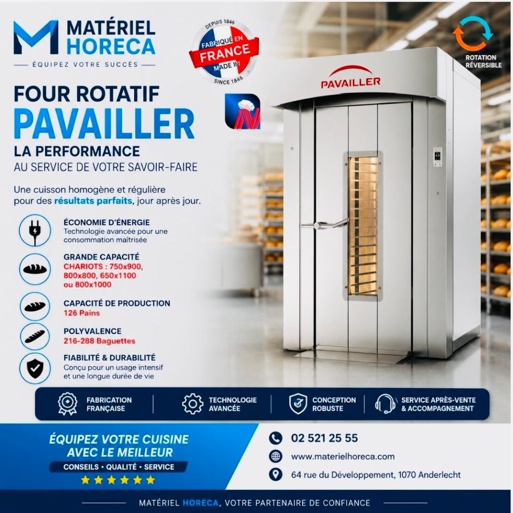 Four rotatif Gaz ou Fioul 800x800 ou 800x1000 FM3 CRISTAL, Enlèvement ou Envoi, Boulangerie et Pâtisserie
