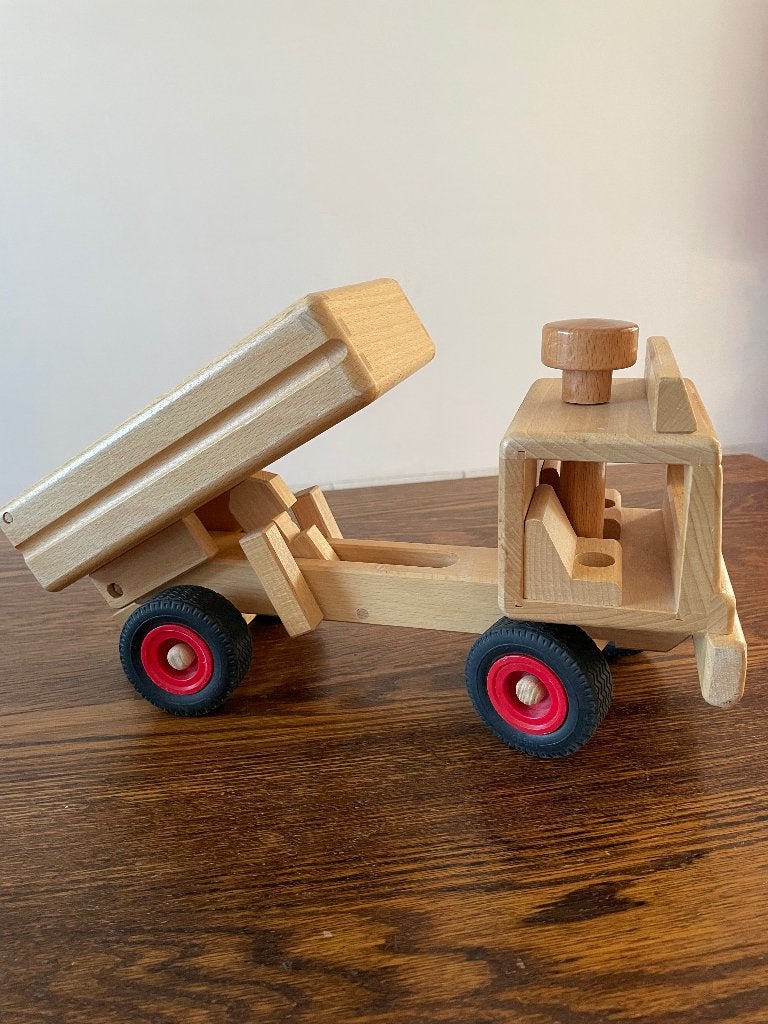 Houten speelgoed vrachtwagen Fagus, Kinderen en Baby's, Speelgoed | Houten speelgoed, Ophalen, Zo goed als nieuw