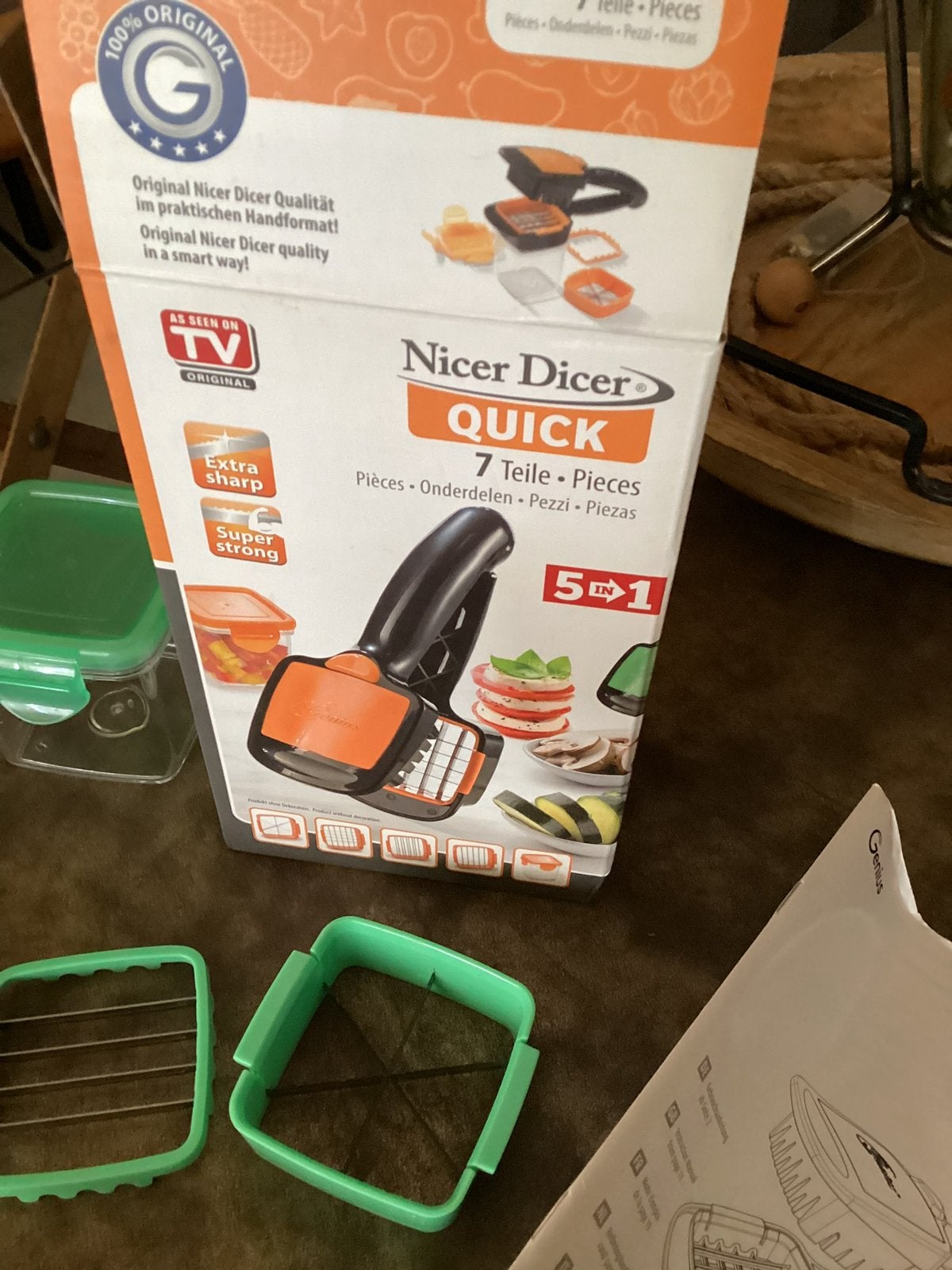 Nicer Dicer, Enlèvement, Comme neuf