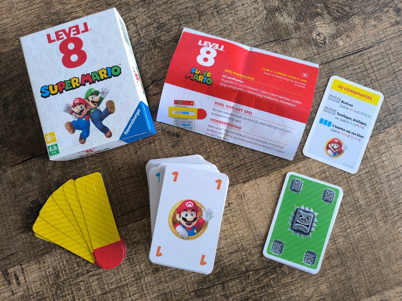 Jeu de cartes Super Mario niveau 8 {NOUVEAU}, Cinq joueurs ou plus, Enlèvement, Neuf, Ravensburger
