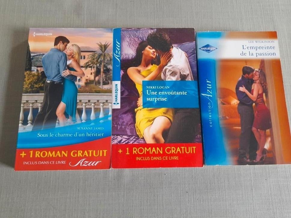3 livres doubles Harlequin Azur = 6 romans, Livres, Romans, Enlèvement ou Envoi