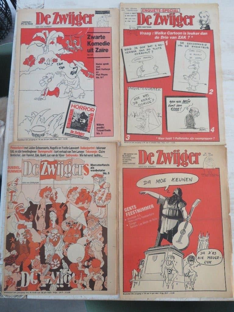 1983 Satirisch weekblad x8 Johan Anthierens De Zwijger, Ophalen of Verzenden, Zo goed als nieuw, Overige typen