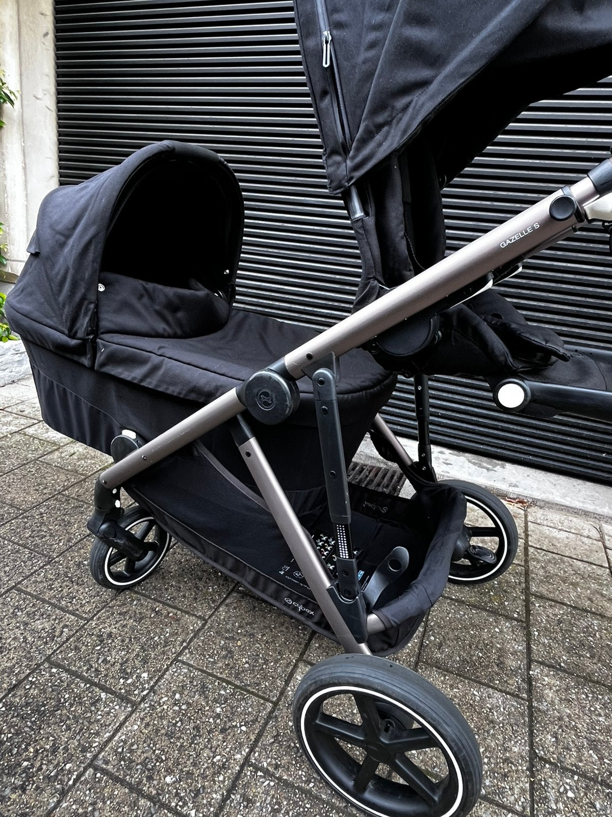 Cybex duo buggy met wieg., Gebruikt, Combiwagen, Verstelbare duwstang, Ophalen