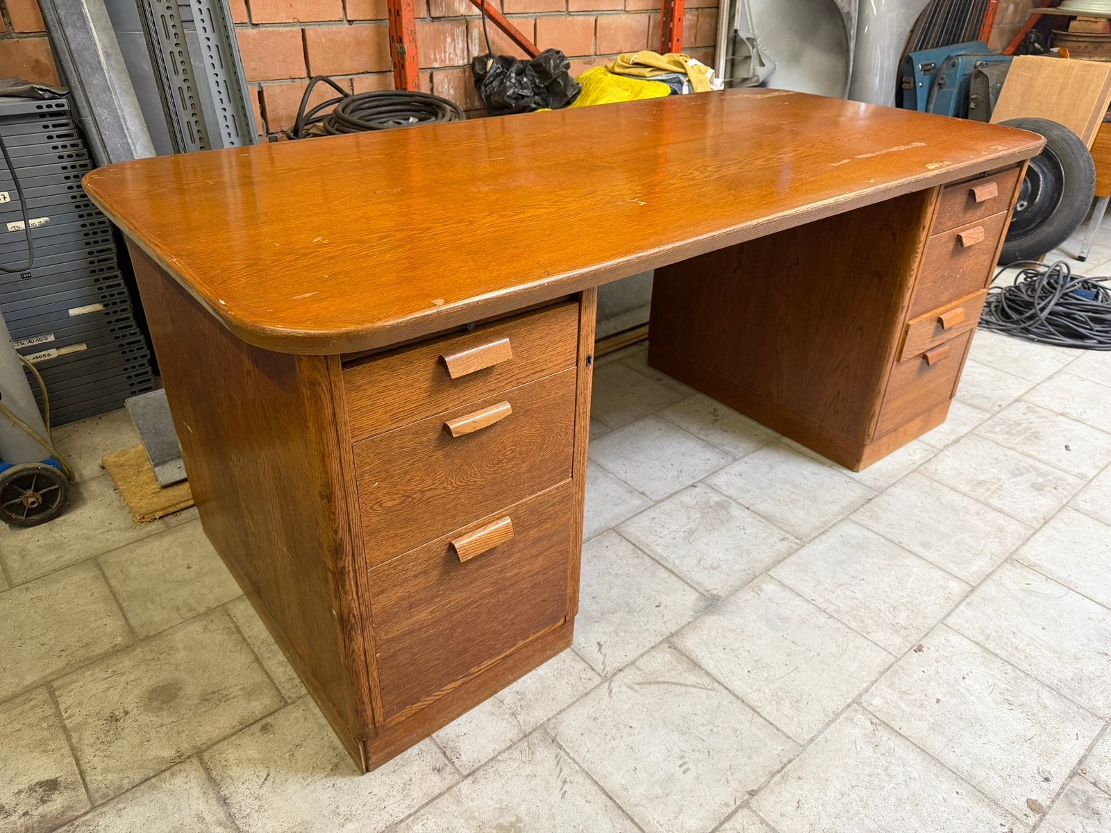 Vintage Houten Bureau, Ophalen