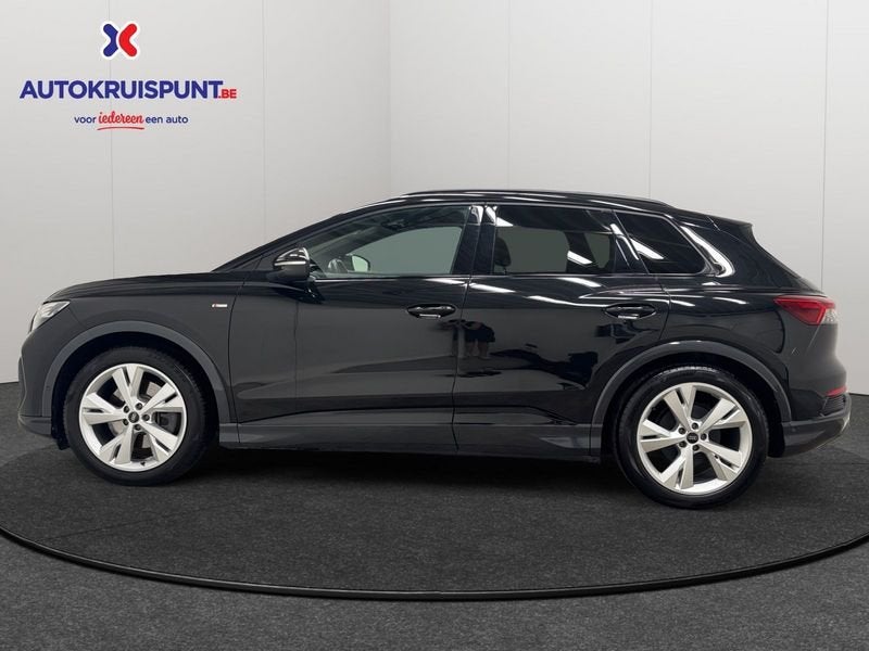 Audi Q4 e-tron 40 e-tron 77 kWh S-Line EXT., Auto's, Gebruikt, Euro 6, Zwart, Leder