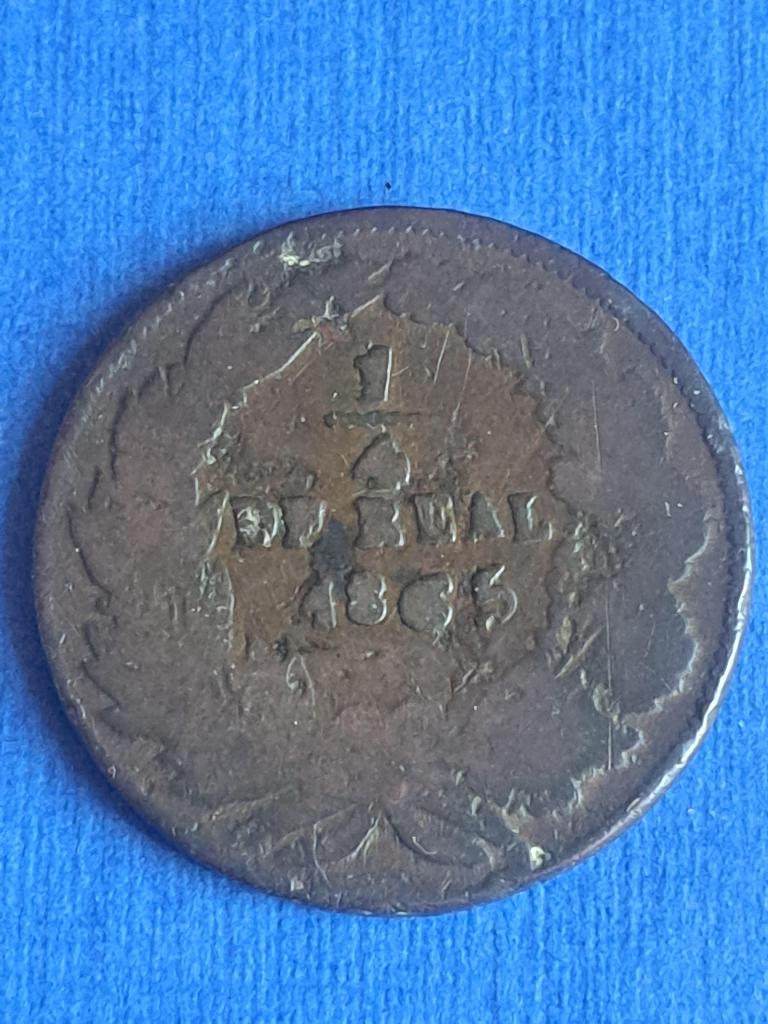 1865 Mexico Chihuahua 1/4 de real, schaars, Verzenden, Midden-Amerika, Losse munt