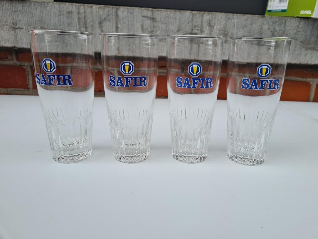 4 Safir glazen, Verzamelen, Ophalen of Verzenden, Gebruikt, Bierglas