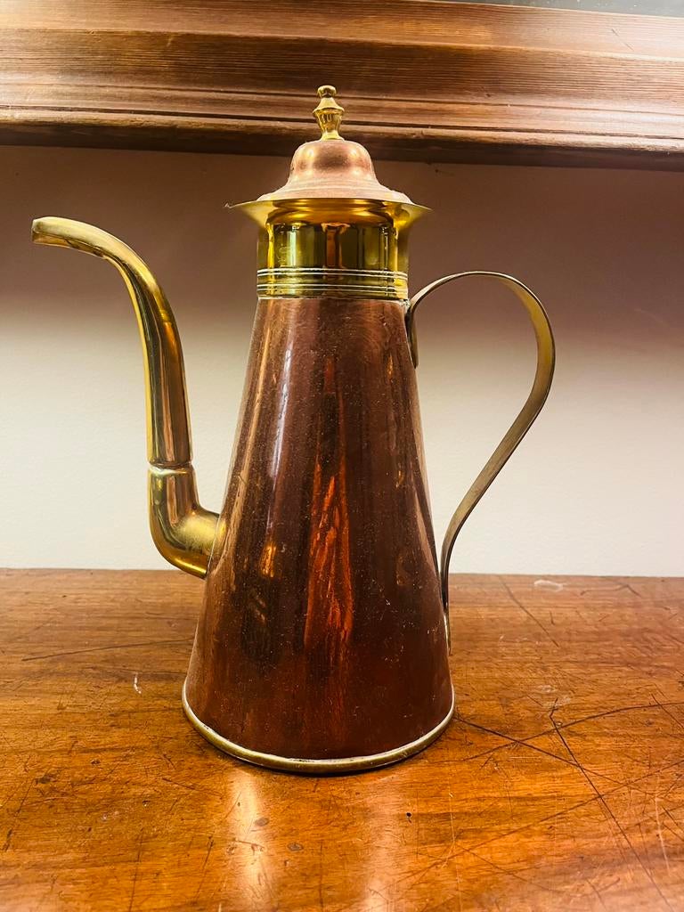 Antieke koperen koffiepot, Antiek en Kunst, Ophalen, Koper