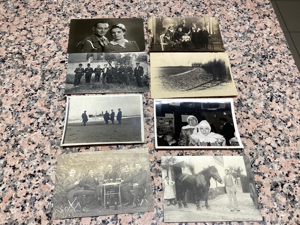 Lot van 8 oude foto’s, Verzamelen, Foto's en Prenten, Ophalen of Verzenden, Voor 1940, Gebruikt, Foto